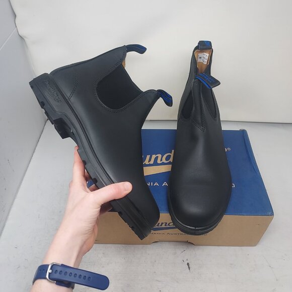 Blundstone MENS Thermal Shearling Waterproof Black Chelsea Hiking Boot - Picture 1 of 6